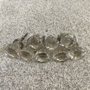 Anthropologie Clear Glass Drawer Pulls